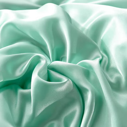 High End Satin Sheets, Soft and Comfortable Solid Color Sheets, Luxurious Single and Twin Bed Sheets Set