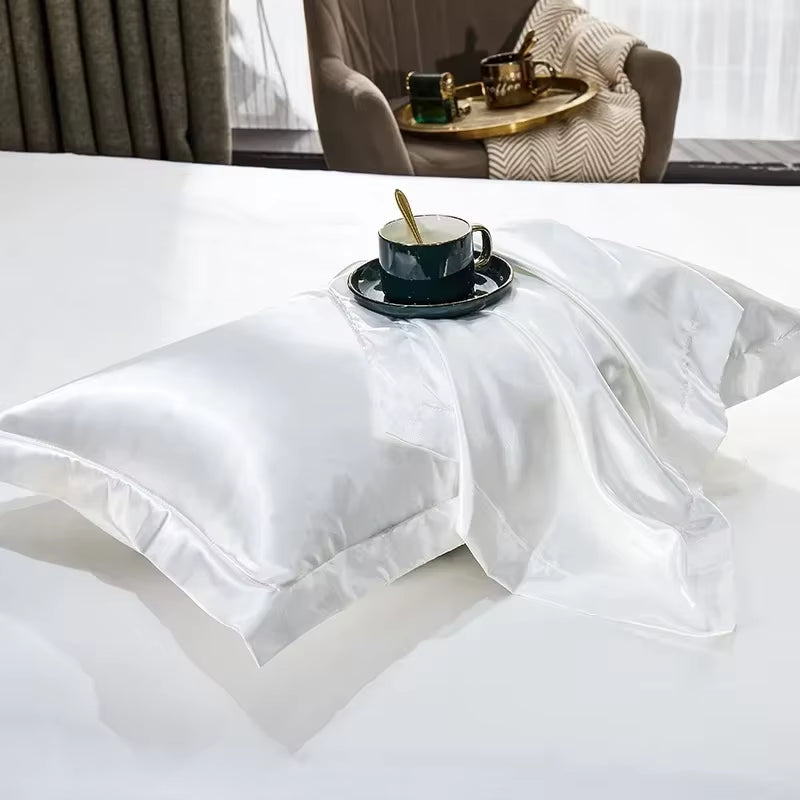100% Pure Silk Pillowcase Real Silk Pillowcase Natural Silk Pillowcase Mulberry Silk Pillowcase 2Pc